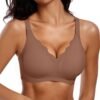 71QklEa0TzL Womens Seamless Bras No Underwire Supportive Wireless Push Up Full Coverage Bralette Comfort Scalloped T-Shirt Bra