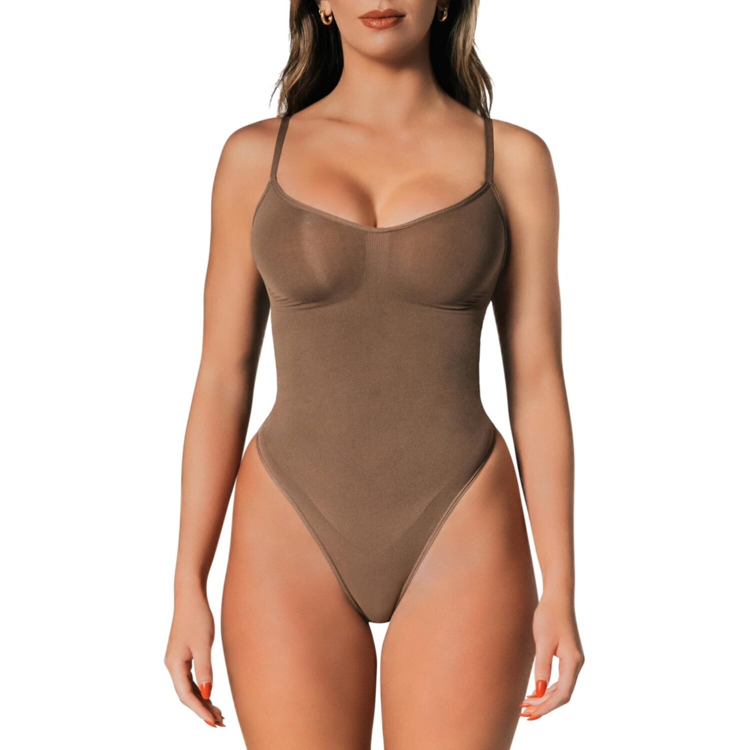 71nD726KByL Shapewear Tummy Control Bodysuit Thong or Brief: Sculpting Shaper Tank Top Bodysuits & Snatched Waist Body Suit