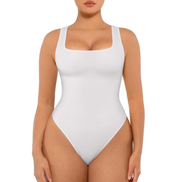 71tXVi2+osL Bodysuits for Women Seamless Square Neck Tummy Control Compression Thong Shapewear Bodysuit Tank Tops Bodysuit