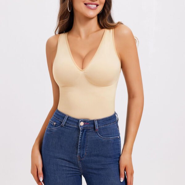 81Fr2rNvsGL Shapewear Tummy Control Tank Tops for Women Compression Camisole Tanks V-Neck Cami Shirts Top