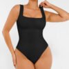 Feelingirl-Seamless-Shapewear-Thong-Bodysuit-BK1f Bodysuits for Women Seamless Square Neck Tummy Control Compression Thong Shapewear Bodysuit Tank Tops Bodysuit