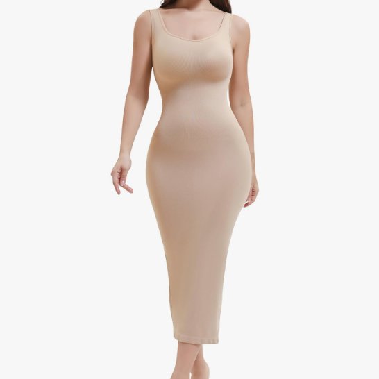 微信图片_20250812142955_96 Shapewear Full Slip for Under Dresses, Tummy Control Slip Dress for Women, Square Neck Long Slimming Dress